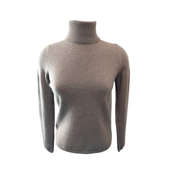 CHARTER CLUB LUXURY | 100% Cashmere Turtleneck Sweater Taupe Brown NWT | XS - Picture 2 of 7